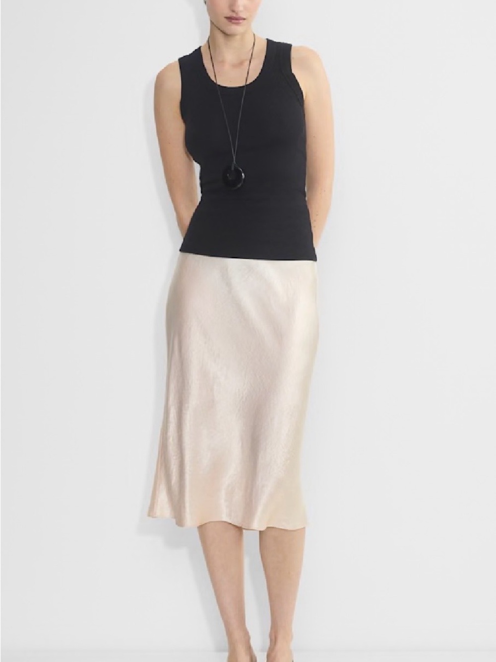 Babaton Silky Midi Skirt - Classic Slip Style